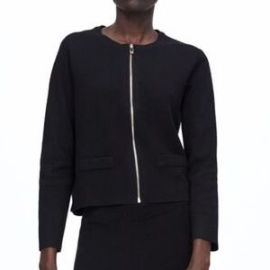 Zara Black Zipper Cardigan